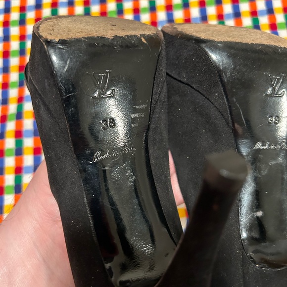 Louis Vuitton suede heels 8